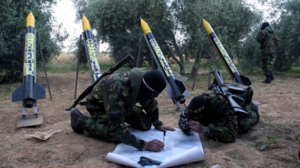 Islamic Jihad rockets, ready to fire, in northern Gaza. (C) Flash90/File)